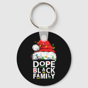 Afrikaanse Dope Black Familie Afro Team Santa Matc Sleutelhanger