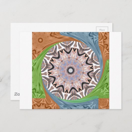 Afrikaanse draaikolk kunst print briefkaart (Voorkant / Achterkant)