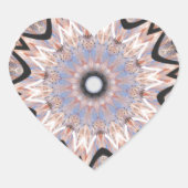 Afrikaanse draaikolk kunst print hart sticker (Voorkant)