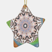 Afrikaanse draaikolk kunst print keramisch ornament (Links)