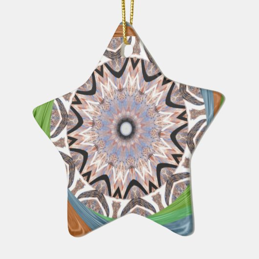 Afrikaanse draaikolk kunst print keramisch ornament (Links)