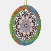 Afrikaanse draaikolk kunst print keramisch ornament (Rechts)