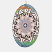 Afrikaanse draaikolk kunst print keramisch ornament (Links)