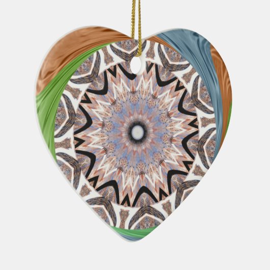 Afrikaanse draaikolk kunst print keramisch ornament (Rechts)