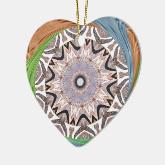 Afrikaanse draaikolk kunst print keramisch ornament (Links)