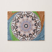 Afrikaanse draaikolk kunst print legpuzzel (Horizontaal)