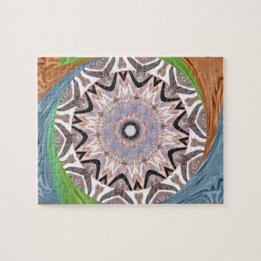 Afrikaanse draaikolk kunst print legpuzzel (Horizontaal)