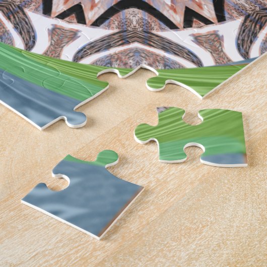 Afrikaanse draaikolk kunst print legpuzzel (Zijkant)