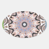 Afrikaanse draaikolk kunst print ovale sticker (Voorkant)