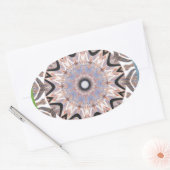 Afrikaanse draaikolk kunst print ovale sticker (Envelop)