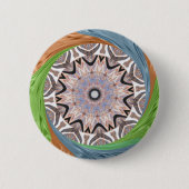 Afrikaanse draaikolk kunst print ronde button 5,7 cm (Voorkant)