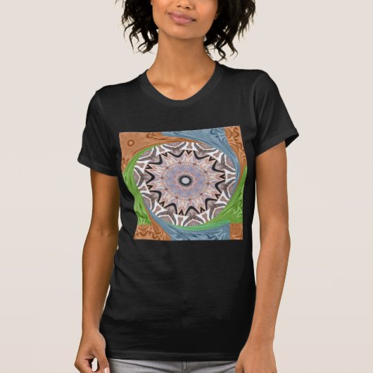 Afrikaanse draaikolk kunst print t-shirt (Voorkant)