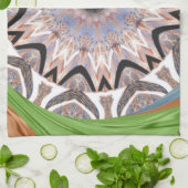 Afrikaanse draaikolk kunst print theedoek (Gevouwen)