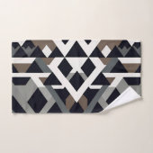 Afrikaanse driehoek geometrisch bruin grijs patroo bad handdoek (Handdoek)
