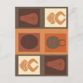 afrikaanse drietasmasker briefkaart (Voorkant)