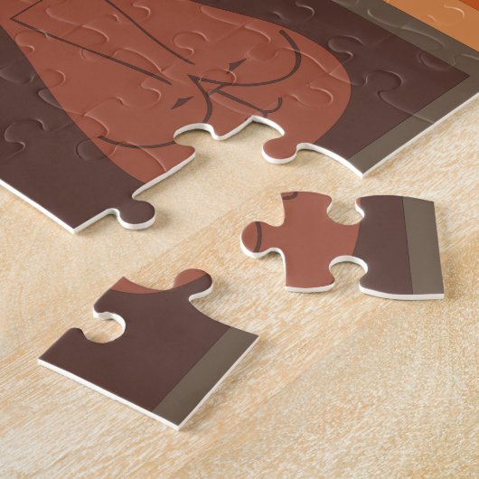 afrikaanse drietasmasker legpuzzel (Zijkant)