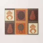 afrikaanse drietasmasker legpuzzel (Horizontaal)