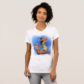 Afrikaanse Drummer Meisje T-shirt (Voorkant volledig)