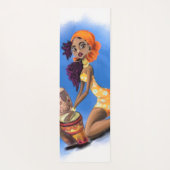 Afrikaanse drummer meisje yoga mat (Achterkant)