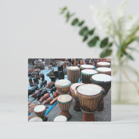 Afrikaanse drums 1 briefkaart (Staand voorkant)