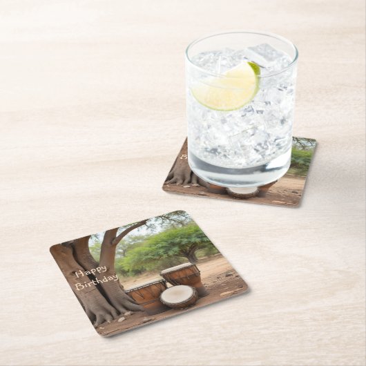 Afrikaanse drums kartonnen onderzetters (Insitu)