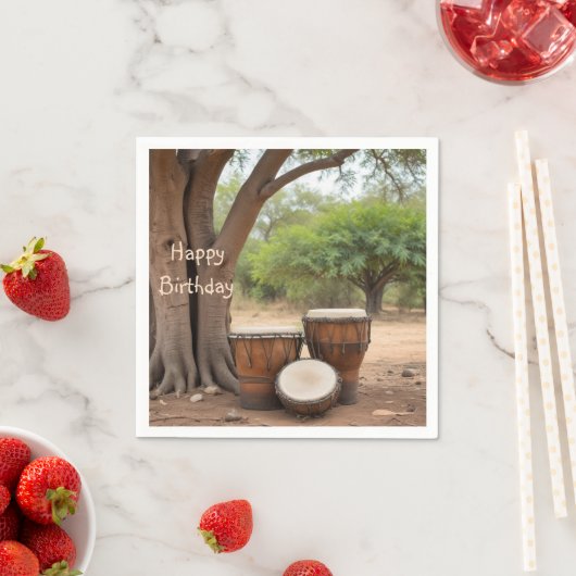 Afrikaanse drums servet (Insitu)