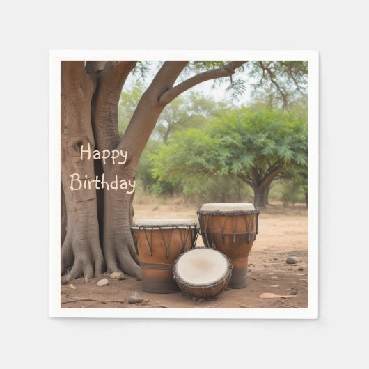 Afrikaanse drums servet (Voorkant)