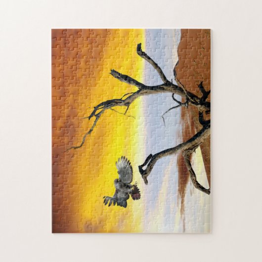 Afrikaanse Eagle. Legpuzzel (Verticaal)