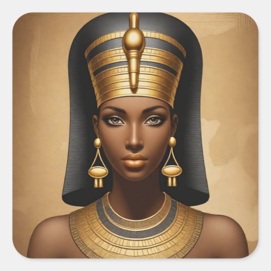 Afrikaanse Egyptische vrouw Vierkante Sticker (Voorkant)