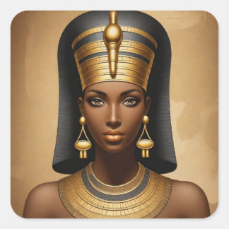 Afrikaanse Egyptische vrouw Vierkante Sticker