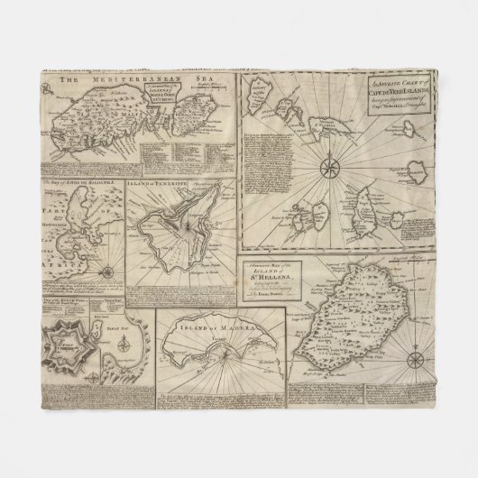 Afrikaanse eilanden fleece deken (Voorkant (Horizontaal))