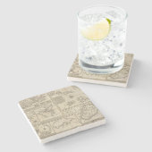 Afrikaanse eilanden stenen onderzetter (Zijkant)