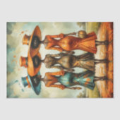 Afrikaanse elegantie Drie vrouwen in harmonie Deco Tissuepapier (Voorkant)