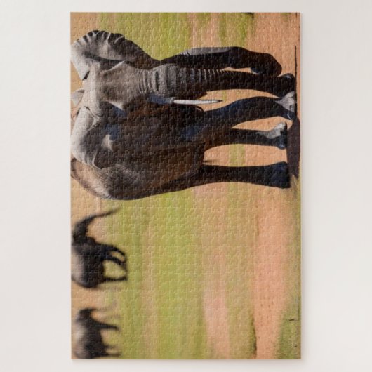 Afrikaanse Elelphant Legpuzzel (Verticaal)