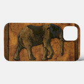 Afrikaanse Elephant & Rustische achtergrond Case-Mate iPhone Case (Achterkant (horizontaal))