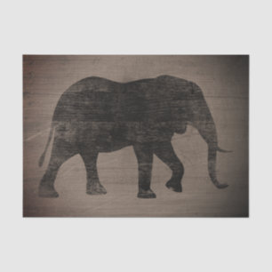 Afrikaanse Elephant Silhouette Rustige stijl Tissuepapier