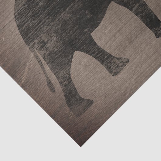 Afrikaanse Elephant Silhouette Rustige stijl Tissuepapier (Detail)