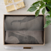 Afrikaanse Elephant Silhouette Rustige stijl Tissuepapier (Geschenk)