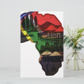 Afrikaanse erfgoedkunst - een culturele fusie briefpapier (Staand voorkant)