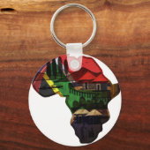 Afrikaanse erfgoedkunst - een culturele fusie sleutelhanger (Voorkant)