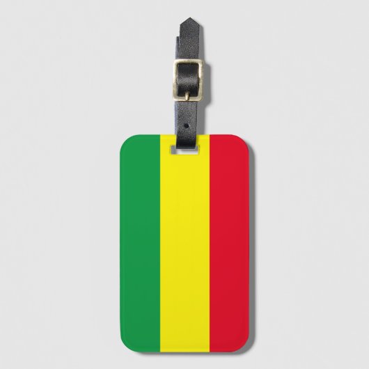 Afrikaanse Ethiopië Rasta vlag Bagagelabel (Voorkant (verticaal))