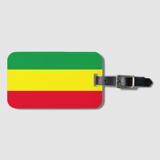 Afrikaanse Ethiopië Rasta vlag Bagagelabel (Voorkant (horizontaal))