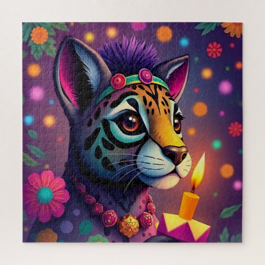 Afrikaanse etnische Kwanzaa Wild Animals in Disgui Legpuzzel (Verticaal)