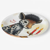 Afrikaanse etnische Kwanzaa wilde dieren in vermom Papieren Bordje (Gekanteld)