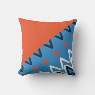 Afrikaanse Etnische Oranje Blauwe Mix Worp Kussen