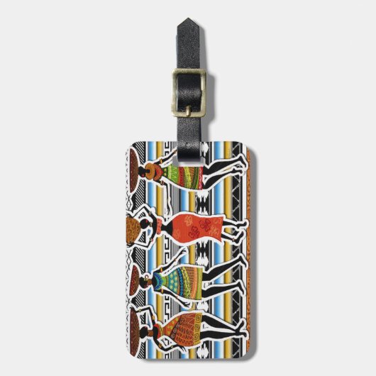 Afrikaanse feast bagagelabel (Voorkant verticaal)