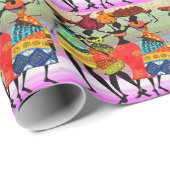 Afrikaanse feast cadeaupapier (Rol Hoek)