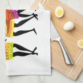 Afrikaanse feast theedoek (Quarter Fold)