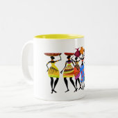 Afrikaanse feast tweekleurige koffiemok (Voorkant links)