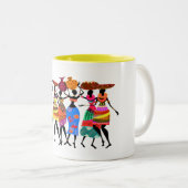 Afrikaanse feast tweekleurige koffiemok (Voorkant rechts)